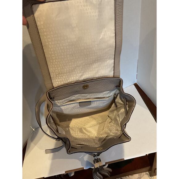 Kate Spade - The Leila Pebbled Leather Drawstring Backpack  -  taupe main image 13